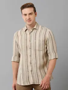 Linen Club Striped Linen Casual Shirt