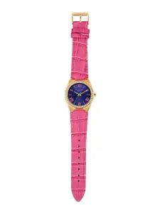 Daisy Dixon Women Embellished Dial & Leather Straps Analogue Watch D DD175P