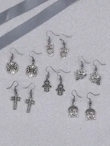Silver Shine Traditional Silver-Plated Drop Earrings