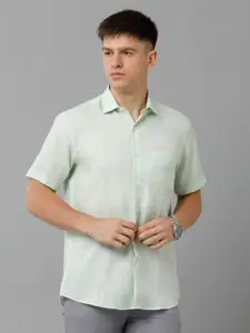 Linen Club Short Sleeve Pure Linen Casual Shirt