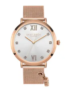 Daisy Dixon Women Stainless Steel Bracelet Style Straps Analogue Watch DD145RGM