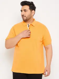 Club York Plus Size Polo Collar Cotton T-Shirt