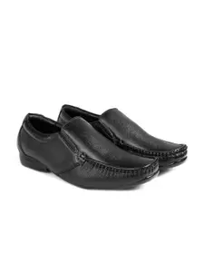 Bxxy Men Textured Leather Formal Slip-On Shoes