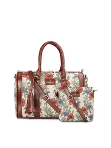THE CLOWNFISH Floral Printed Leather Bag & Handbag Sling Bag