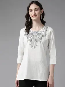 Prakrti Women Embroidered Cotton Top