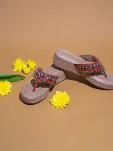 Inc 5 Embellished Ethnic Wedge Heels