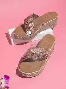 Inc 5 Embellished Suede Wedge Heels