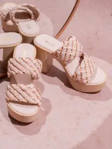 Inc 5 Textured Party Platform Heels