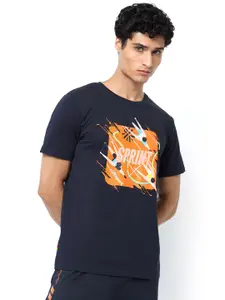 Cultsport Graphic Printed Moisture Wicking Cotton Training T-Shirt