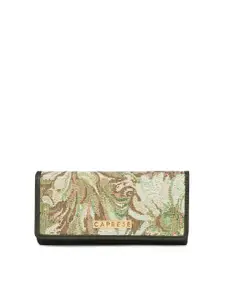 Caprese Women Floral Printed Leather Three Fold Wallet