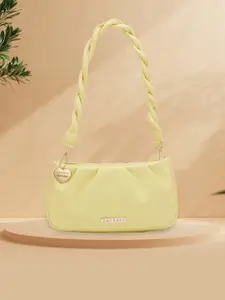 Caprese Emily in Paris Yellow solid medium Sling Handbag