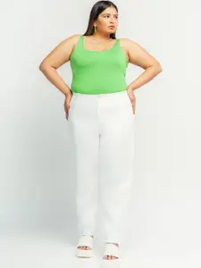 FREAKINS Women Plus Size High-Rise Mom Fit Jeans