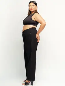 FREAKINS Women Plus Size High-Rise Mom Fit Jeans