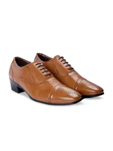 Bxxy Men Perforated Heeled Formal Elevator Brogues