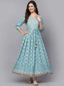 Stylum Ethnic Motifs Printed Embroidered Ethnic Dress