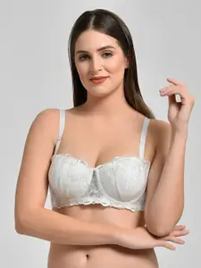 MAKCLAN Lightly Padded All Day Comfort Underwired Dry Fit Balconette Bra