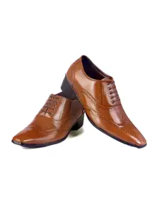 Bxxy Men Perforated Heeled Elevator Formal Brogues