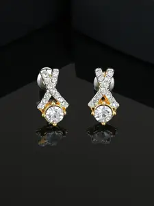 Estele Gold-Plated Geometric Studs Earrings