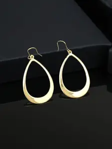 Estele Gold-Plated Teardrop Shaped Drop Earrings