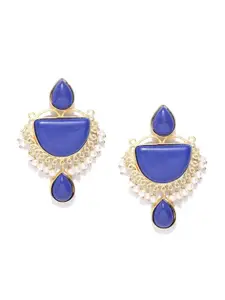 Infuzze Gold Plated Contemporary Drop Earrings