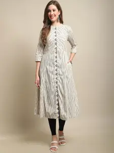 Cantabil Abstract Printed Pure Cotton A-Line Kurta