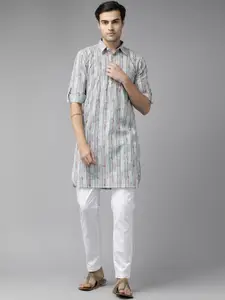 See Designs Printed Cotton Pathani Kurta