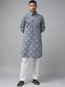 See Designs Ethnic Motifs Printed Cotton Pathani Kurta
