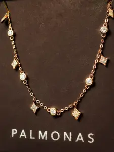 PALMONAS Sterling Silver 18 KT Gold-Plated Necklace