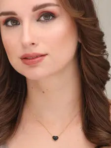 PALMONAS 18k Gold-Plated Heart Necklace