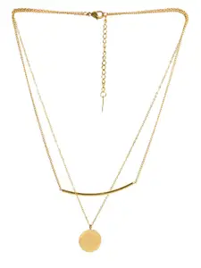 PALMONAS Gold-Plated Two Layer Necklace