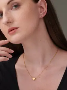 PALMONAS 18 KT Gold-Plated Paris Heart Necklace