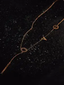 PALMONAS 18k Gold-Plated Love Space Necklace