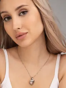 PALMONAS 92.5 Silver-Plated Pendant with Necklace