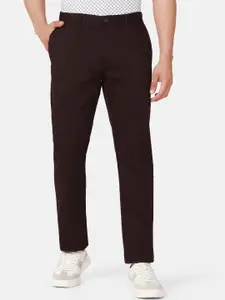 Blackberrys Men Mid-Rise B-95 Slim Fit Wrinkle Free Casual Trousers