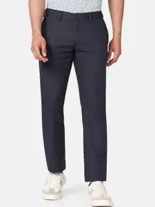 Blackberrys Men Mid-Rise B-95 Slim Fit Wrinkle Free Casual Trousers