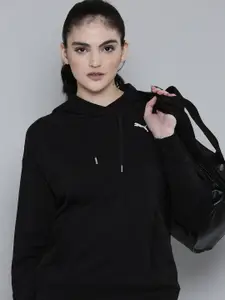 Puma HER Solid Drop-Shoulders Relaxed Fit Hooded Sweatshirt