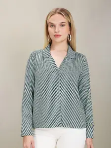 U.S. Polo Assn. Women Geometric Opaque Printed Formal Shirt
