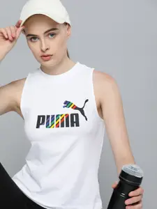 Puma Essential+ LOVE IS LOVE Slim Fit Brand Logo Print Tank Top