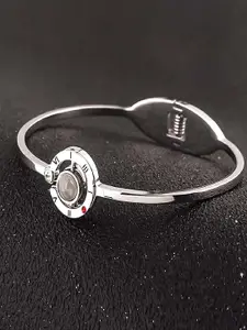 UNIVERSITY TRENDZ Women Crystals Silver-Plated Cuff Bracelet