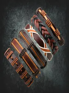 UNIVERSITY TRENDZ Men Set Of 6 Multistrand Bracelet
