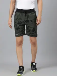 SPORT SUN Abstract Printed Mid-Rise Sports Shorts