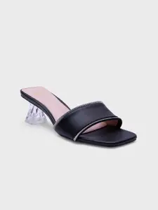 20Dresses Black Embellished Block Heels