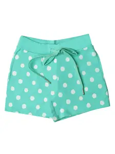 Tiny Girl Geometric Printed Cotton Shorts