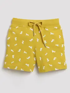 Tiny Girl Conversational Printed Mid Rise Knitted Cotton Shorts