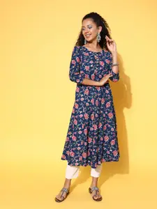 all about you Floral Printed Cotton Kurta
