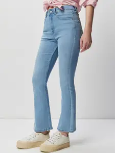 COVER STORY Women Blue Mid-Rise Cropped Bootcut Jeans