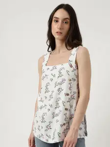Marks & Spencer Floral Printed Square Neck Sleeveless Top