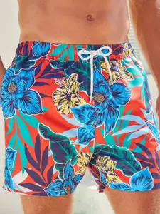 NEXT Men Tropical Printed Mesh Insert Quick-Dry Swim Shorts