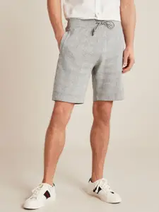 NEXT Men Mid-Rise Checked Shorts