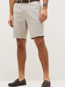 NEXT Men Mid-Rise Chino Shorts With Textured Belt